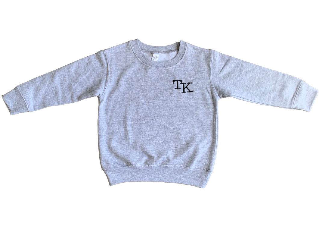 TK Embroidered Crewneck Grey