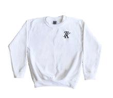 Load image into Gallery viewer, TK Embroidered Crewneck White
